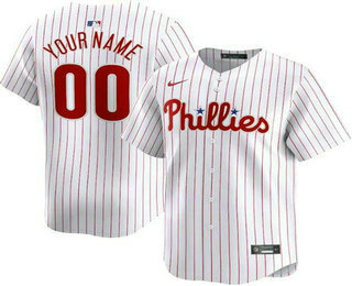 Men's Philadelphia Phillies Customized White Limited Jersey