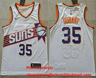 Men's Phoenix Suns #35 Kevin Durant White Icon Swingman Jersey