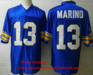 Men's Pittsburgh Panthers #13 Dan Marino Blue College Football Jersey