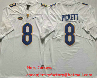 Men's Pittsburgh Panthers #8 Kenny Pickett White 2022 Vapor Untouchable Stitched Nike Jersey