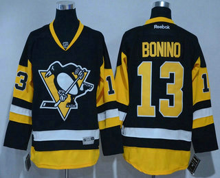 Men's Pittsburgh Penguins #13 Nick Bonino Black Third NHL Jersey