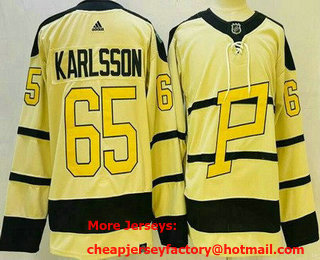 Men's Pittsburgh Penguins #65 Erik Karlsson Cream 2023 Winter Classic Authentic Jersey