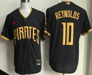 Men's Pittsburgh Pirates #10 Bryan Reynolds Black 2026 City Connect Stadium Jersey