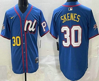 Men's Pittsburgh Pirates #30 Paul Skenes Blue 2025 All Star Limited Jersey