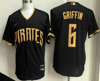 Men's Pittsburgh Pirates #6 Konnor Griffin Black 2026 City Connect Stadium Jersey