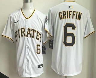 Men's Pittsburgh Pirates #6 Konnor Griffin White Limited Jersey
