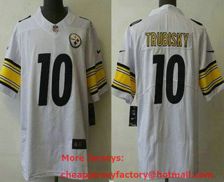 Men's Pittsburgh Steelers #10 Mitchell Trubisky White 2021 Vapor Untouchable Stitched NFL Nike Limited Jersey