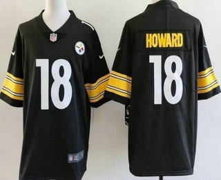 Men's Pittsburgh Steelers #18 Will Howard Limited Black Vapor Jersey