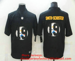 Men's Pittsburgh Steelers #19 JuJu Smith-Schuster Black 2020 Shadow Logo Vapor Untouchable Stitched NFL Nike Limited Jersey