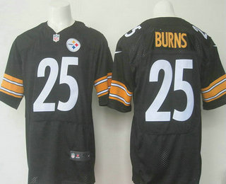 Men's Pittsburgh Steelers #25 Artie Burns Black Team Color NFL Nike Elite Jersey