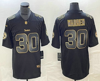 Men's Pittsburgh Steelers #30 Jaylen Warren Black Gold 2019 Vapor Untouchable Stitched NFL Nike Limited Jersey