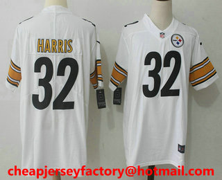Men's Pittsburgh Steelers #32 Franco Harris White 2017 Vapor Untouchable Stitched NFL Nike Limited Jersey
