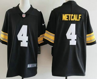 Men's Pittsburgh Steelers #4 DK Metcalf Black Alternate Vapor Untouchable Jersey