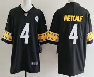 Men's Pittsburgh Steelers #4 DK Metcalf Limited Black Vapor Jersey