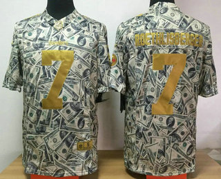 Men's Pittsburgh Steelers #7 Ben Roethlisberger Dollars Fashion Nike Elite Jersey