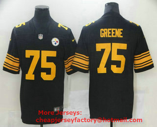 Men's Pittsburgh Steelers #75 Joe Greene Black 2016 Color Rush Stitched NFL Nike Limited Jersey