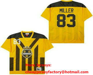 Men's Pittsburgh Steelers #83 Heath Miller Yellow Throwback Jersey