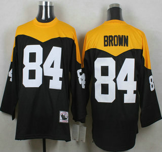 Men's Pittsburgh Steelers #84 Antonio Brown Black 1967 Home Throwback NFL Jersey