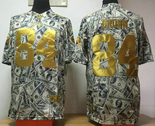 Men's Pittsburgh Steelers #84 Antonio Brown Dollars Fashion Nike Elite Jersey