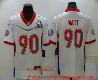 Men's Pittsburgh Steelers #90 TJ Watt White 2022 Pro Bowl Vapor Untouchable Stitched Limited Jersey