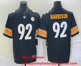 Men's Pittsburgh Steelers #92 James Harrison Black 2017 Vapor Stitched Nike Limited Jersey