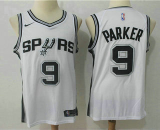 Men's San Antonio Spurs #9 Tony Parker White 2017-2018 Nike Swingman Stitched NBA Jersey