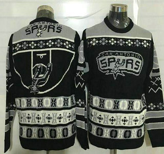 Men's San Antonio Spurs Black NBA Ugly Sweater