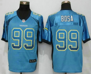 Men's San Diego Chargers #99 Joey Bosa Nike Drift Fashion Blue Elite Jersey