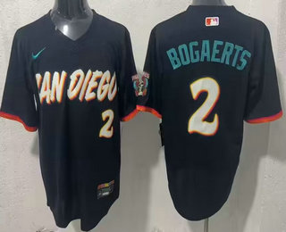 Men's San Diego Padres #2 Xander Bogaerts Navy 2026 City Connect Stadium Jersey