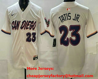 Men's San Diego Padres #23 Fernando Tatis Jr Cream 2026 City Connect Stadium Jersey