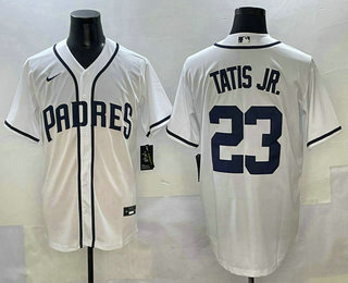 Men's San Diego Padres #23 Fernando Tatis Jr White Stitched Cool Base Nike Jersey