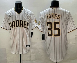 Men's San Diego Padres #35 Randy Jones White Cool Base Stitched Jersey