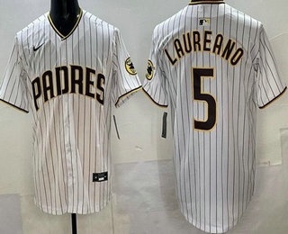 Men's San Diego Padres #5 Ramon Laureano White Limited Jersey