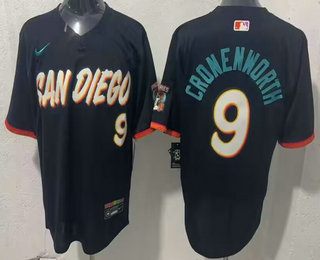 Men's San Diego Padres #9 Jake Cronenworth Navy 2026 City Connect Stadium Jersey