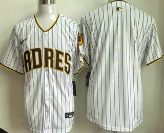 Men's San Diego Padres Blank White Stripes Limited Jersey