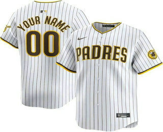 Men's San Diego Padres Customized White Limited Jersey