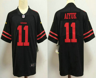 Men's San Francisco 49ers #11 Brandon Aiyuk Black 2020 Vapor Untouchable Stitched NFL Nike Limited Jersey