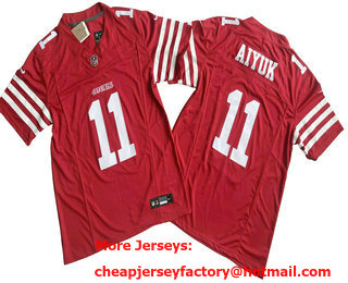 Men's San Francisco 49ers #11 Brandon Aiyuk Red 2023 FUSE Vapor Limited Stitched Jersey