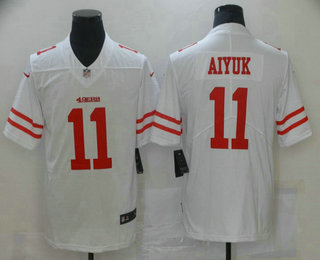 Men's San Francisco 49ers #11 Brandon Aiyuk White 2020 Vapor Untouchable Stitched NFL Nike Limited Jersey