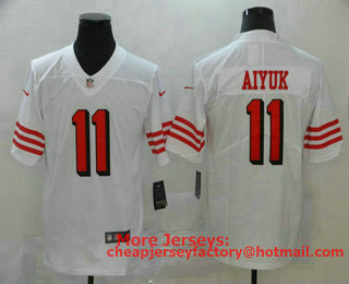 Men's San Francisco 49ers #11 Brandon Aiyuk White New 2020 Color Rush Vapor Untouchable Limited Jersey