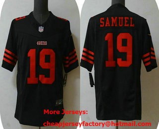 Men's San Francisco 49ers #19 Deebo Samuel Black 2023 FUSE Vapor Limited Stitched Jersey