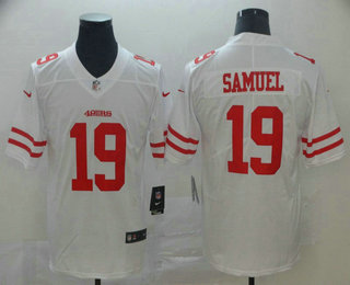 Men's San Francisco 49ers #19 Deebo Samuel White 2017 Vapor Untouchable Stitched NFL Nike Limited Jersey