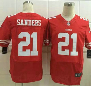 Men's San Francisco 49ers #21 Deion Sanders Nike Red Elite Jersey