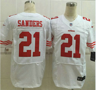 Men's San Francisco 49ers #21 Deion Sanders Nike White Elite Jersey