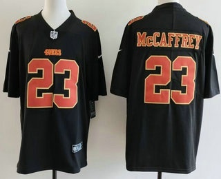 Men's San Francisco 49ers #23 Christian McCaffrey Limited Black Fashion Vapor Jersey