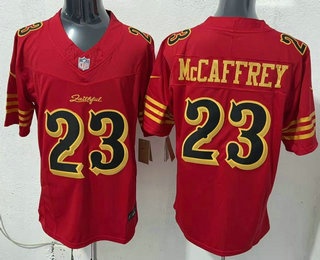 Men's San Francisco 49ers #23 Christian McCaffrey Limited Red Rivalries FUSE Vapor Jersey