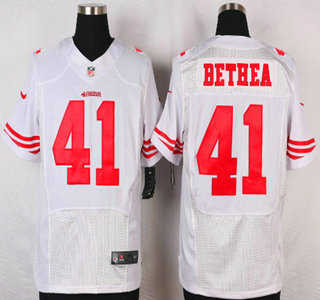 Men's San Francisco 49ers #41 Antoine Bethea Nike White Elite Jersey