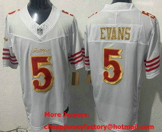 Men's San Francisco 49ers #5 Mike Evans Limited White Rivalries FUSE Vapor Jersey