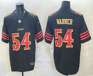 Men's San Francisco 49ers #54 Fred Warner Limited Black Rivalries FUSE Vapor Jersey