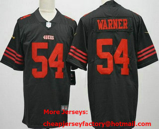 Men's San Francisco 49ers #54 Fred Warner Limited Black Vapor Jersey